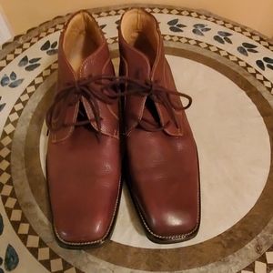 Men 10M Brown Leather ankle boot